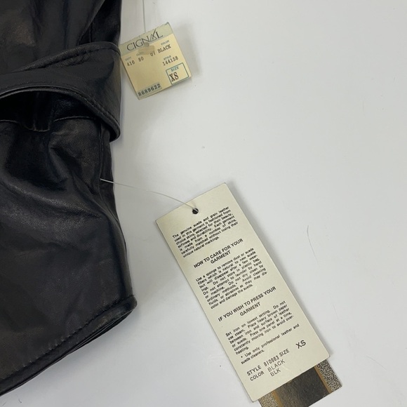 STUDIO LEATHER BELTED VEST SZ XS BLACK - Picture 5 of 8